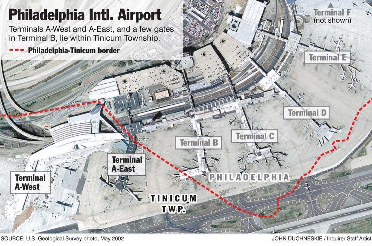 Philadelphia internationell flygplats karta