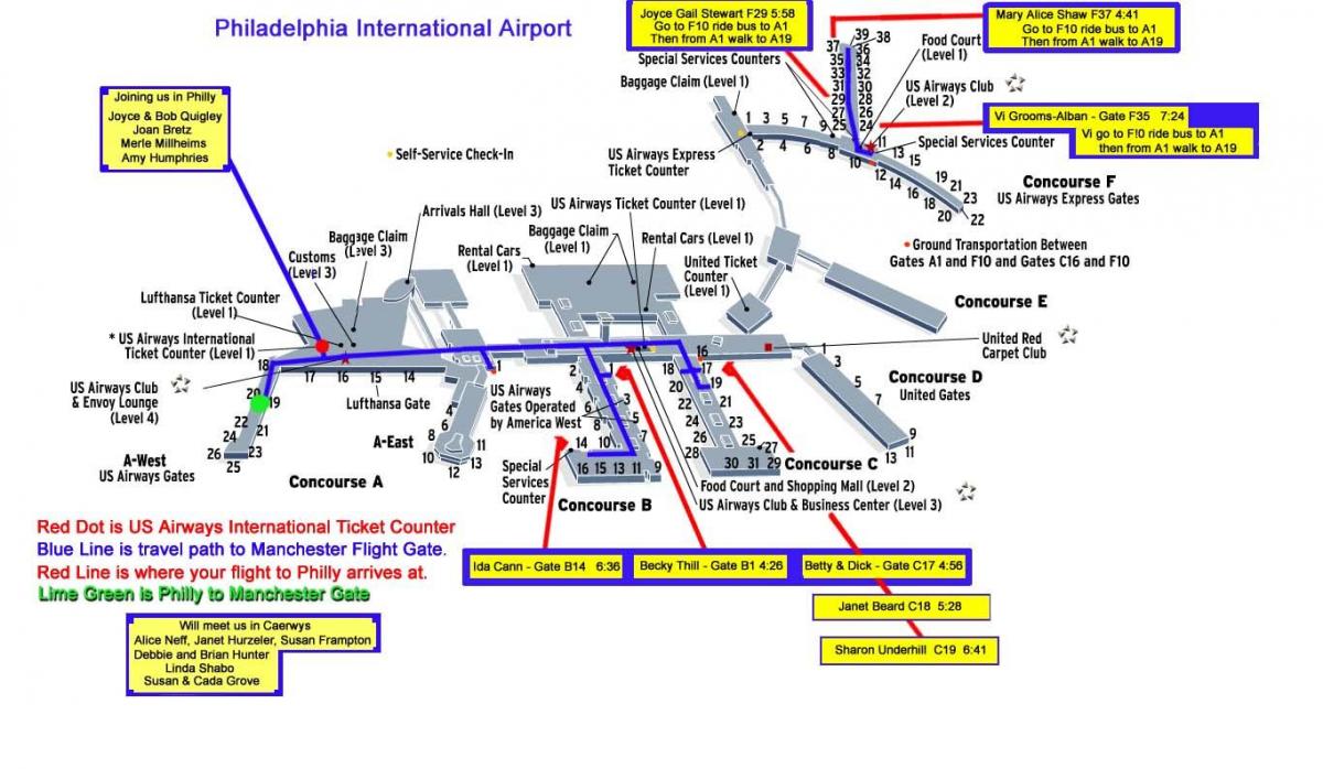 karta Philadelphia airport