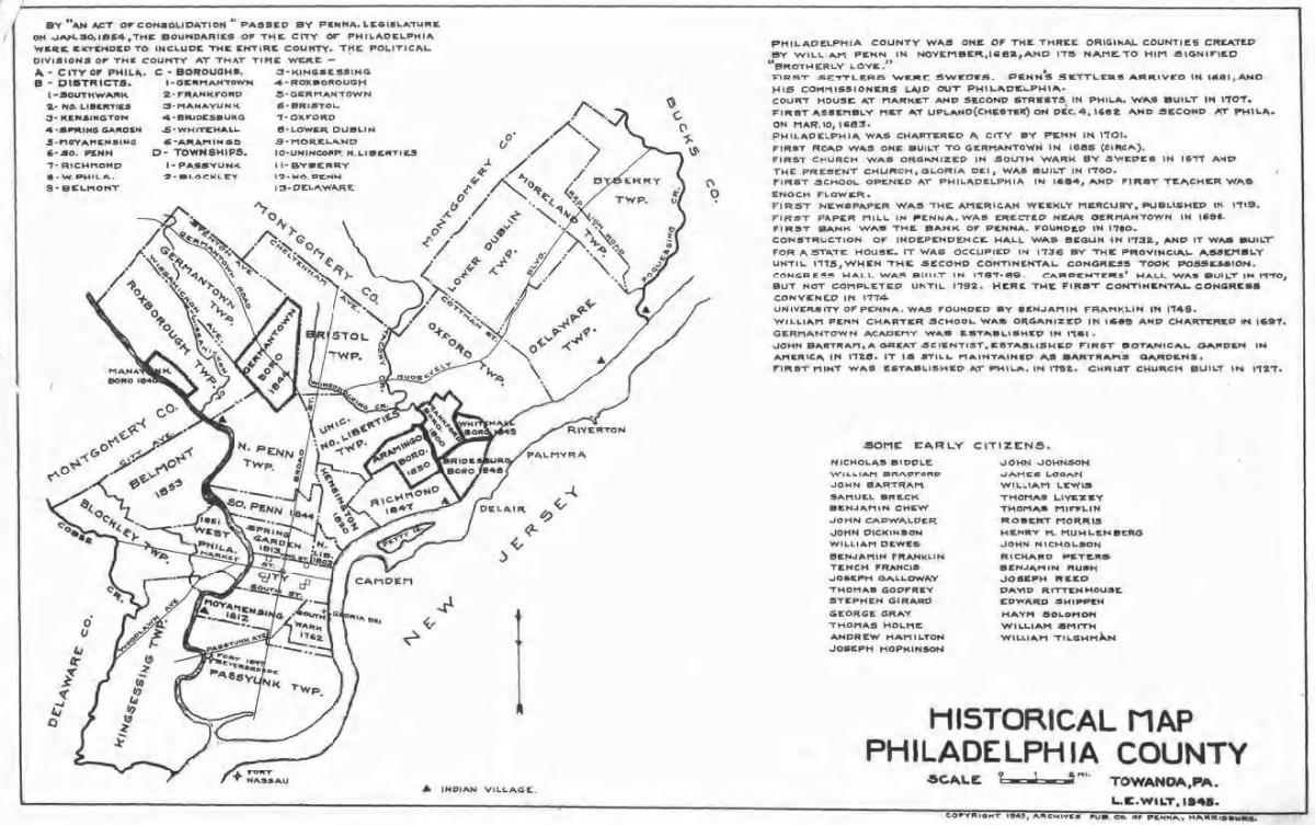 Philadelphia county karta