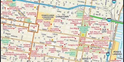 Karta över hotell i Philadelphia