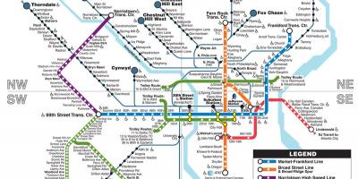Karta över Phila tunnelbana