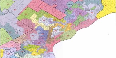 Philadelphia rådet district karta