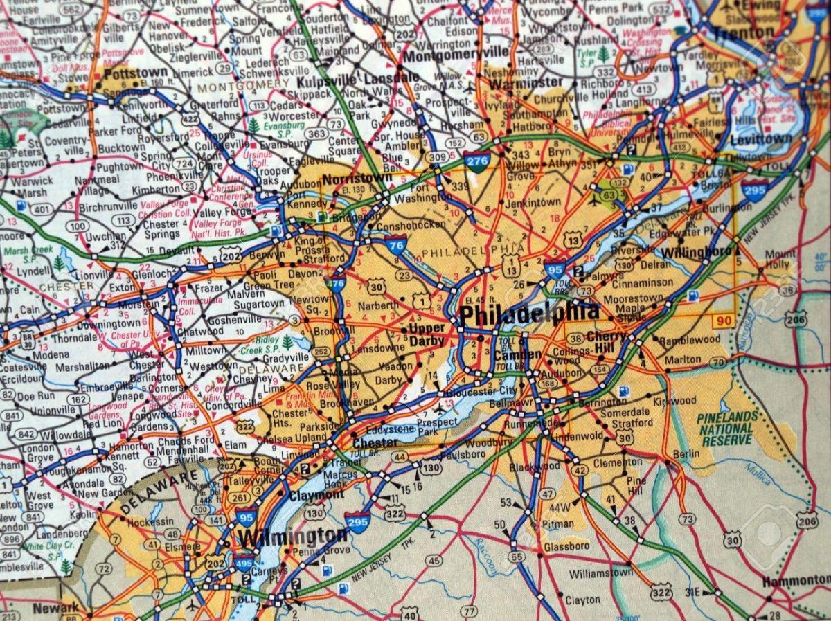 karta över Philadelphia pa