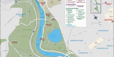 Karta fairmount park Philadelphia